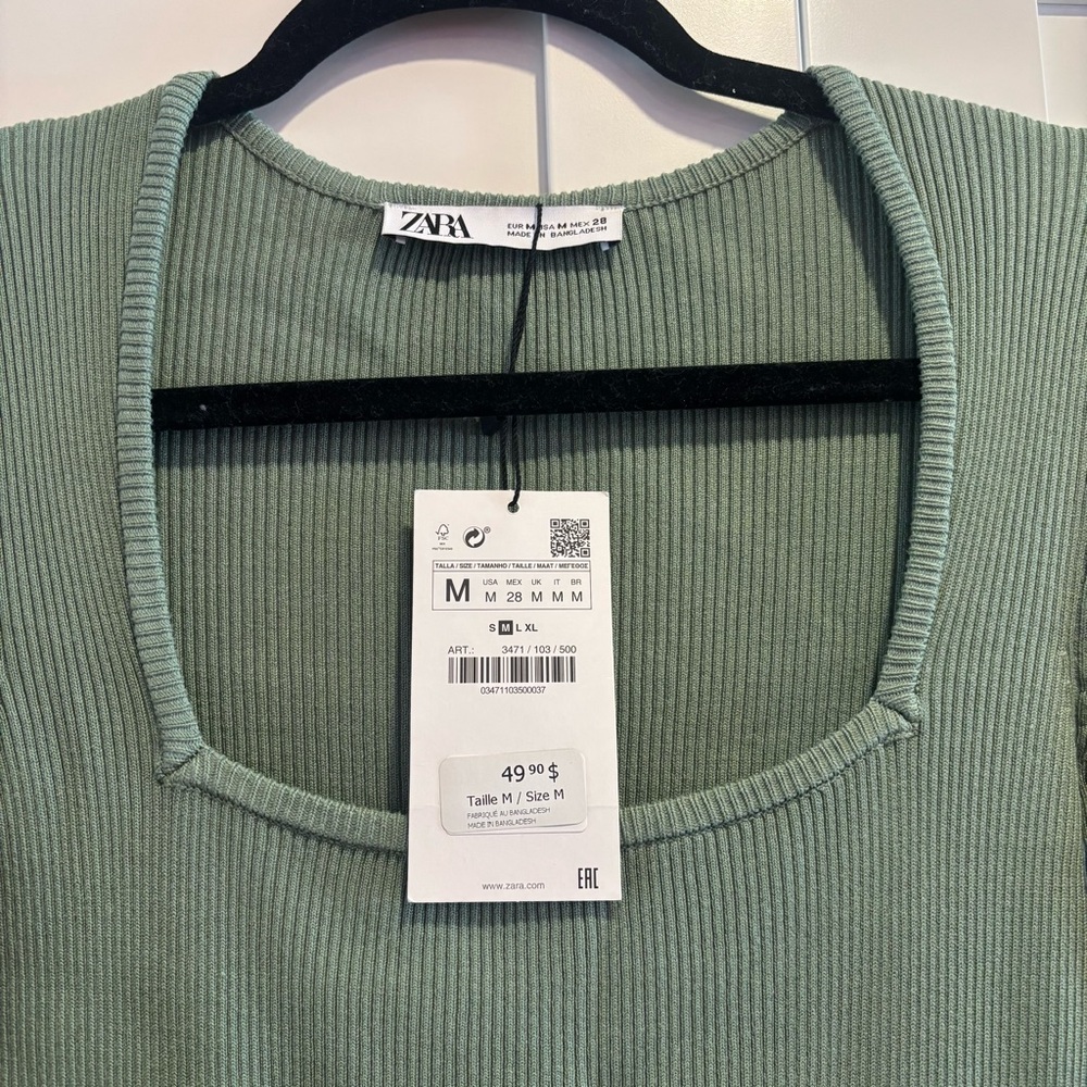 Zara - Ribbed Bodycon Dress - Picture 4 of 4